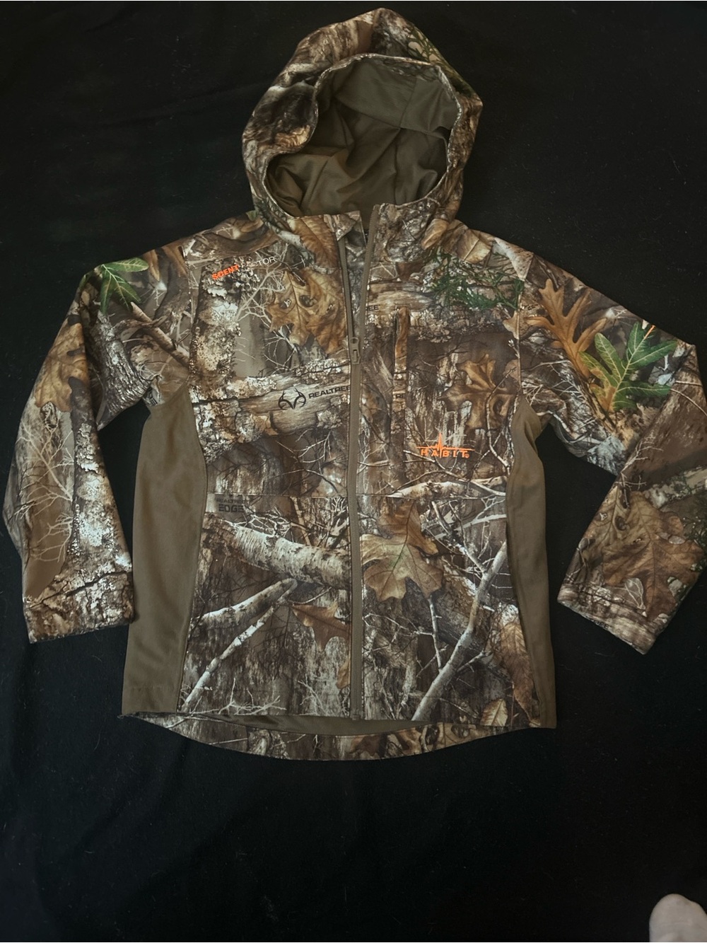 Realtree Camo Hooded Kids Jacket - Brown/Green